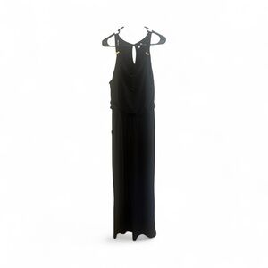 New York & Company Black Sleeveless Jumpsuit